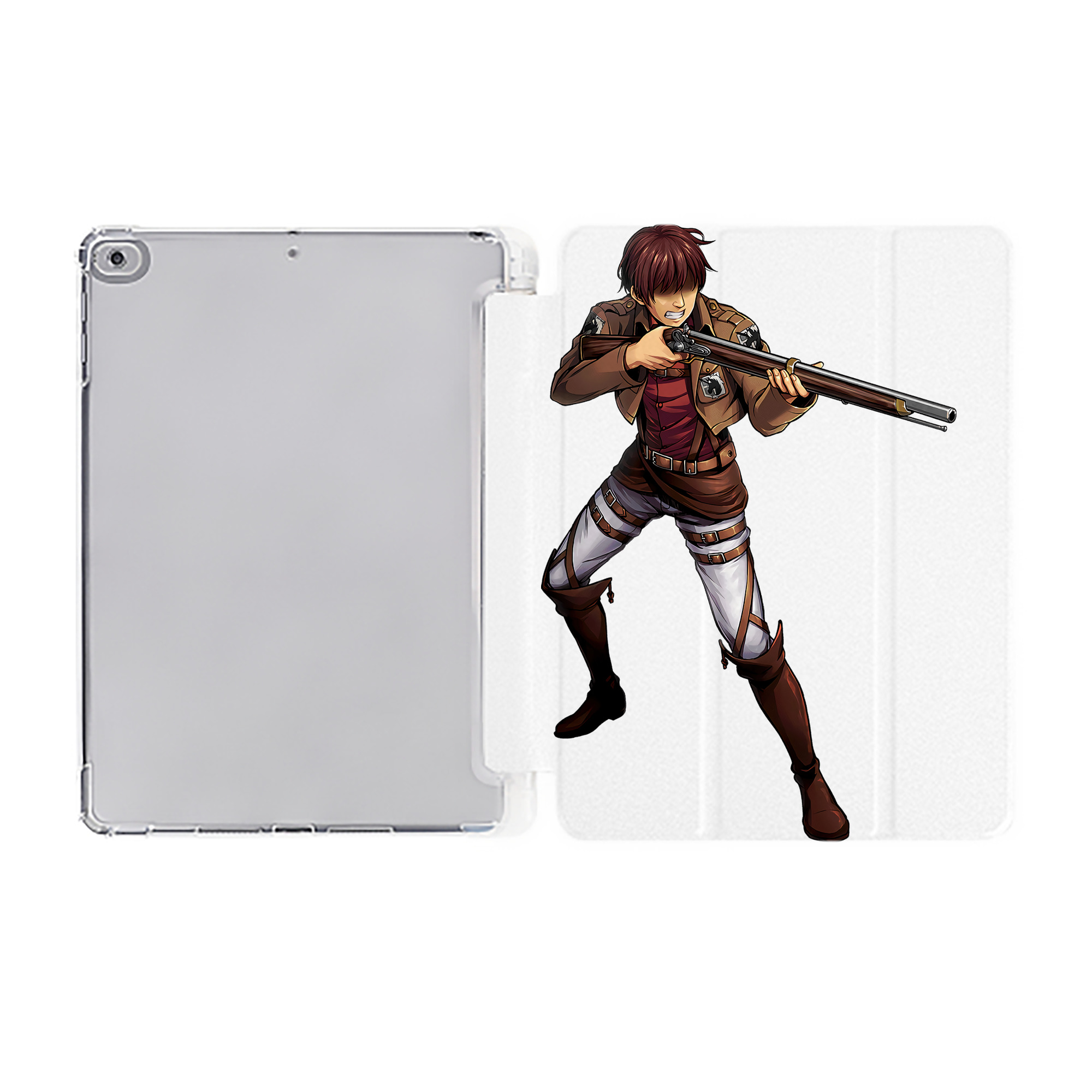 （画像用） 進撃の巨人 Attack on Titan IPad ケース ペン収納付き 三つ折りスタンド PUレザー×シリコン 対応機種9.5/10.5/10.9インチ
